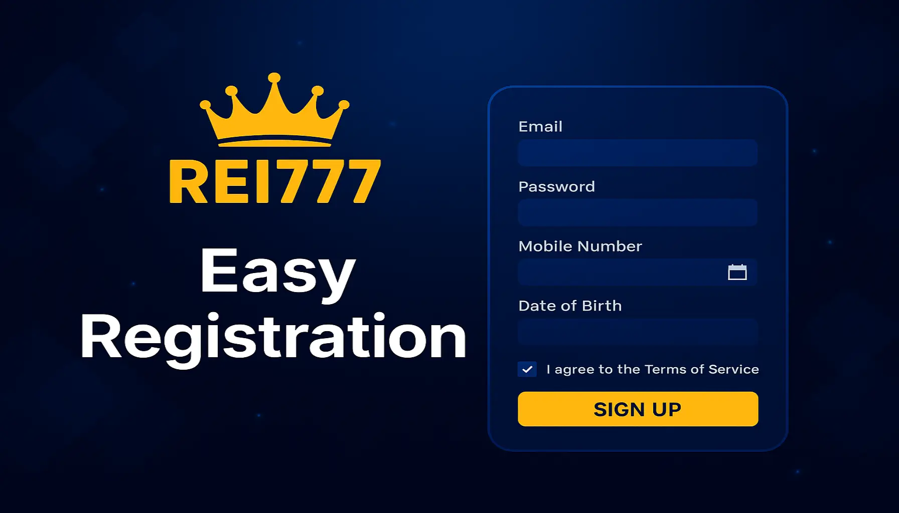 Não Perca tempo, o rRgistro na site REI777